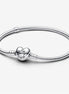 Pandora Moments Heart Clasp Snake Chain Bracelet Size 18