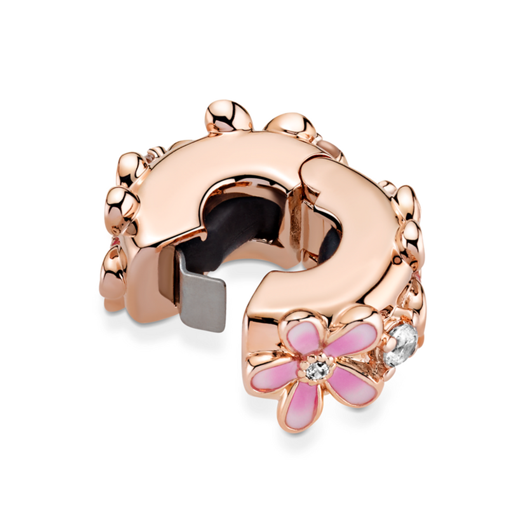 Pandora Moments Pink Daisy Spacer Clip Charm