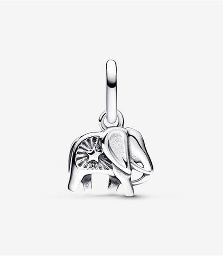 Pandora Turquoise-colored Elephant Mini Dangle Charm