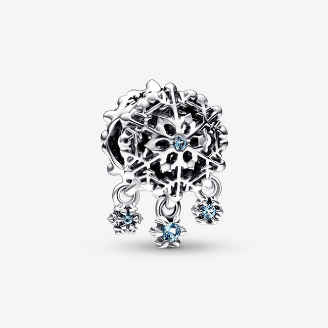 Pandora Moments Icy Snowflake Drop Charm