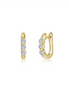 Lafonn 1.0 CTW Simulated Diamond 3-Stone Huggie Hoop Earrings