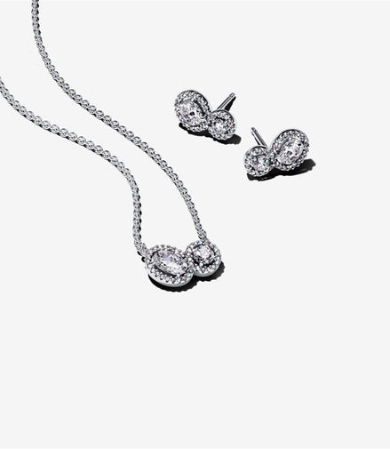 Pandora Timeless Double Halo Jewelry Gift Set