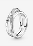 Pandora Signature Crossover Pavé Triple Band Ring Size 6