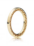 Pandora Gold Classic Hearts of Pandora Ring Size 6