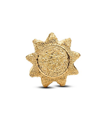 Pandora Textured Sun Gold-Plated Mini Charm