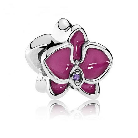 Pandora Pink Orchid Charm