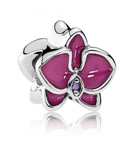 Pandora Pink Orchid Charm