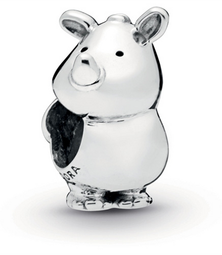 Pandora Moments Rino The Rhinoceros Charm