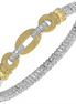 Alwand Vahan 14K Yellow Gold and Sterling Silver Diamond 4mm Closed Bracelet
