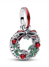 Pandora Holiday Wreath Double Dangle Charm