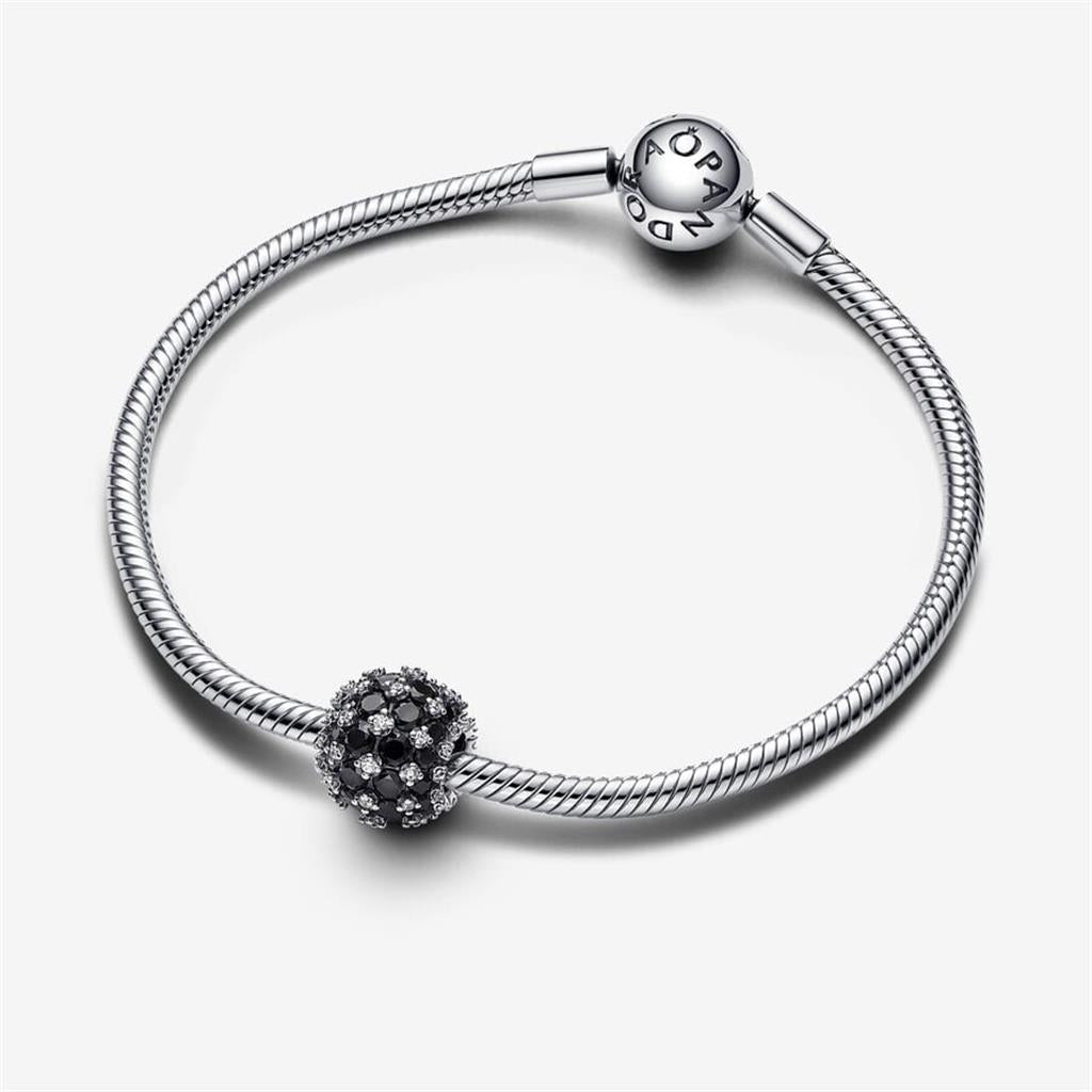 Pandora Moments Sparkling Pavé Round Black Charm