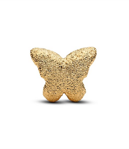 Pandora Textured Butterfly Gold-Plated Mini Charm