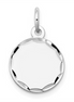 Engravable14K White Gold 0.13 Gauge Disc Charm