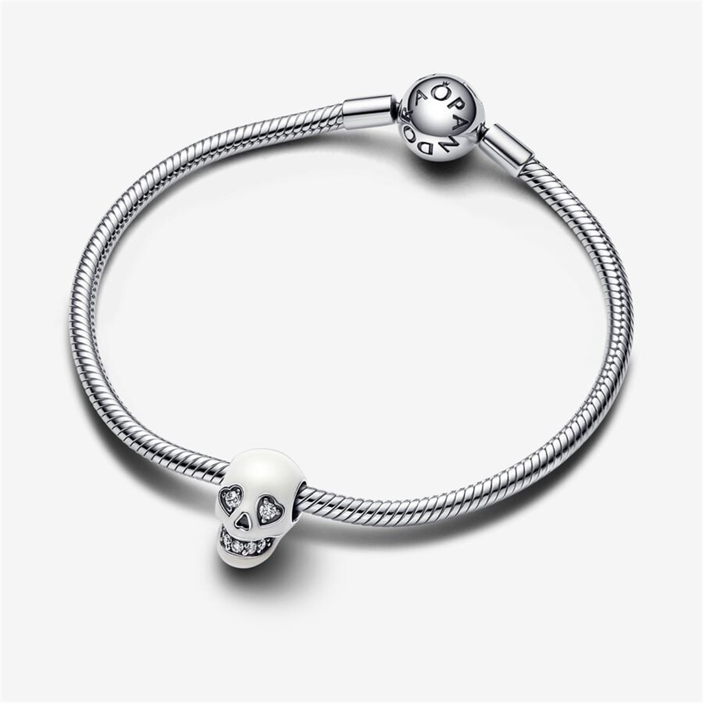 Pandora Moments Glow-In-The-dark Sparkling Skull Charm