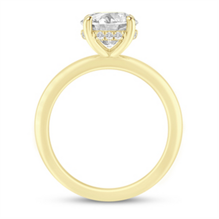 14k Yellow Gold 2 CTW Round Semi-Mount Diamond Engagement Ring