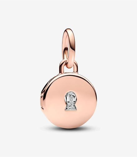 Pandora Moments 14K Rose Gold Plated Openable & Engravable Love Locket Charm