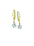 14K Yellow Gold Lab Grown 1 CT Diamond Drop Hoop Earrings
