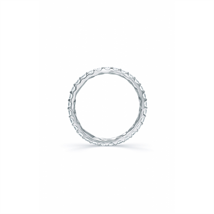 A.JAFFE 14K White Gold Wedding Band