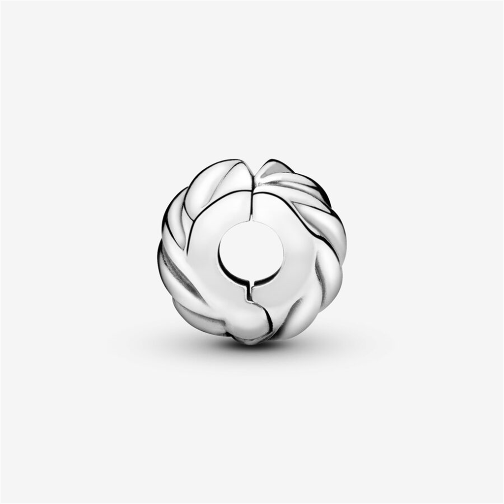 Pandora Moments Polished Feathered Clip Charm