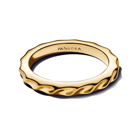 Pandora Essence Rippled Band Gold-Plated Ring Size 7