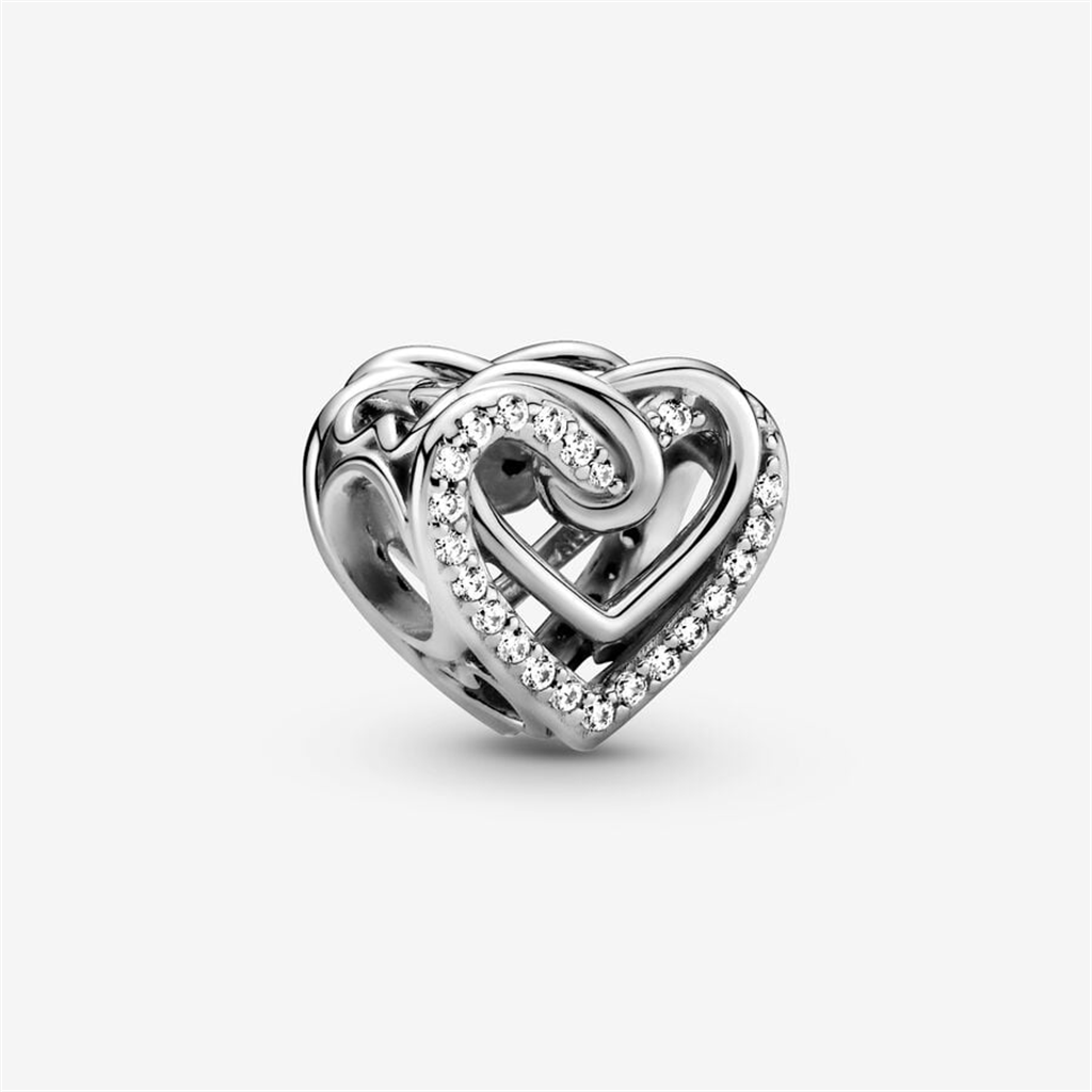 Pandora Moments Sparkling Entwined Hearts Charm