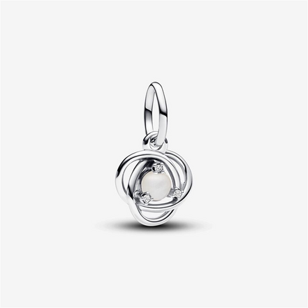 Pandora Moments June White Eternity Circle Dangle Charm