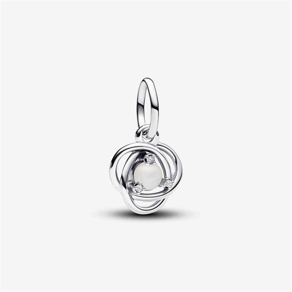 Pandora Moments June White Eternity Circle Dangle Charm