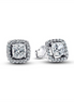 Pandora Square Halo Stud Earrings