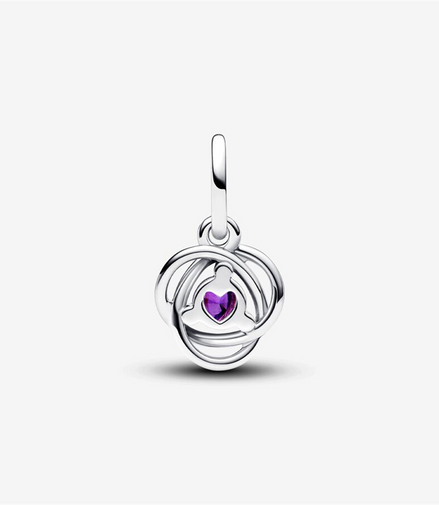 Pandora Moments February Purple Eternity Circle Dangle Charm