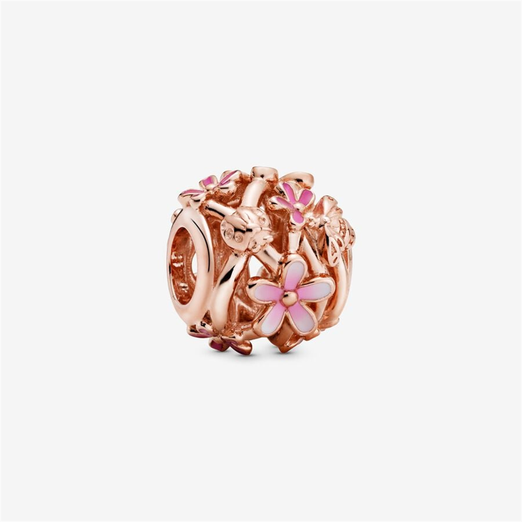 Pandora Moments Openwork Pink Daisy Flower Charm