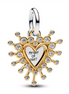 Pandora Radiant Heart Double Two-Tone Dangle Charm