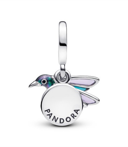 Pandora Hummingbird Double Dangle Charm