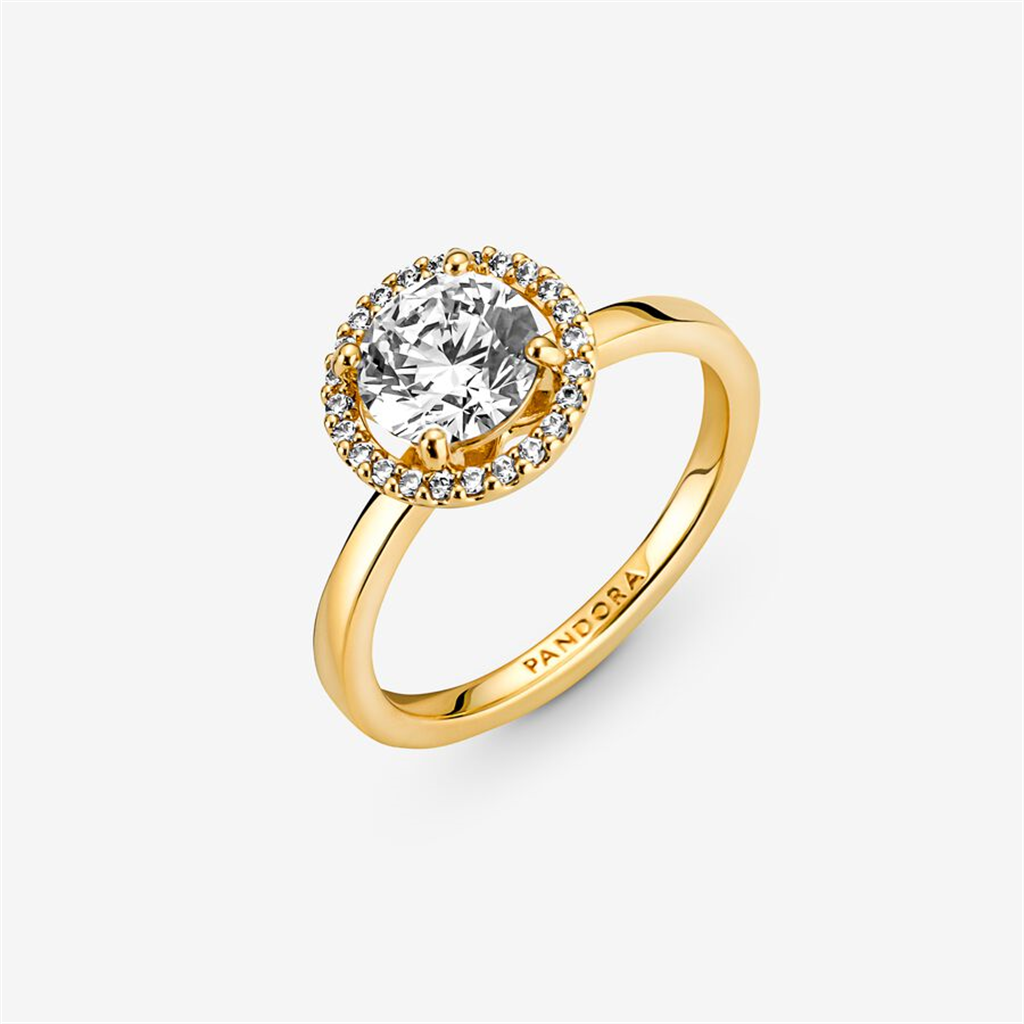 Pandora Timeless Sparkling Round Halo Ring Size 6