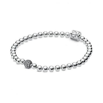 Pandora Signature Beads And Pavé Bracelet Size 21