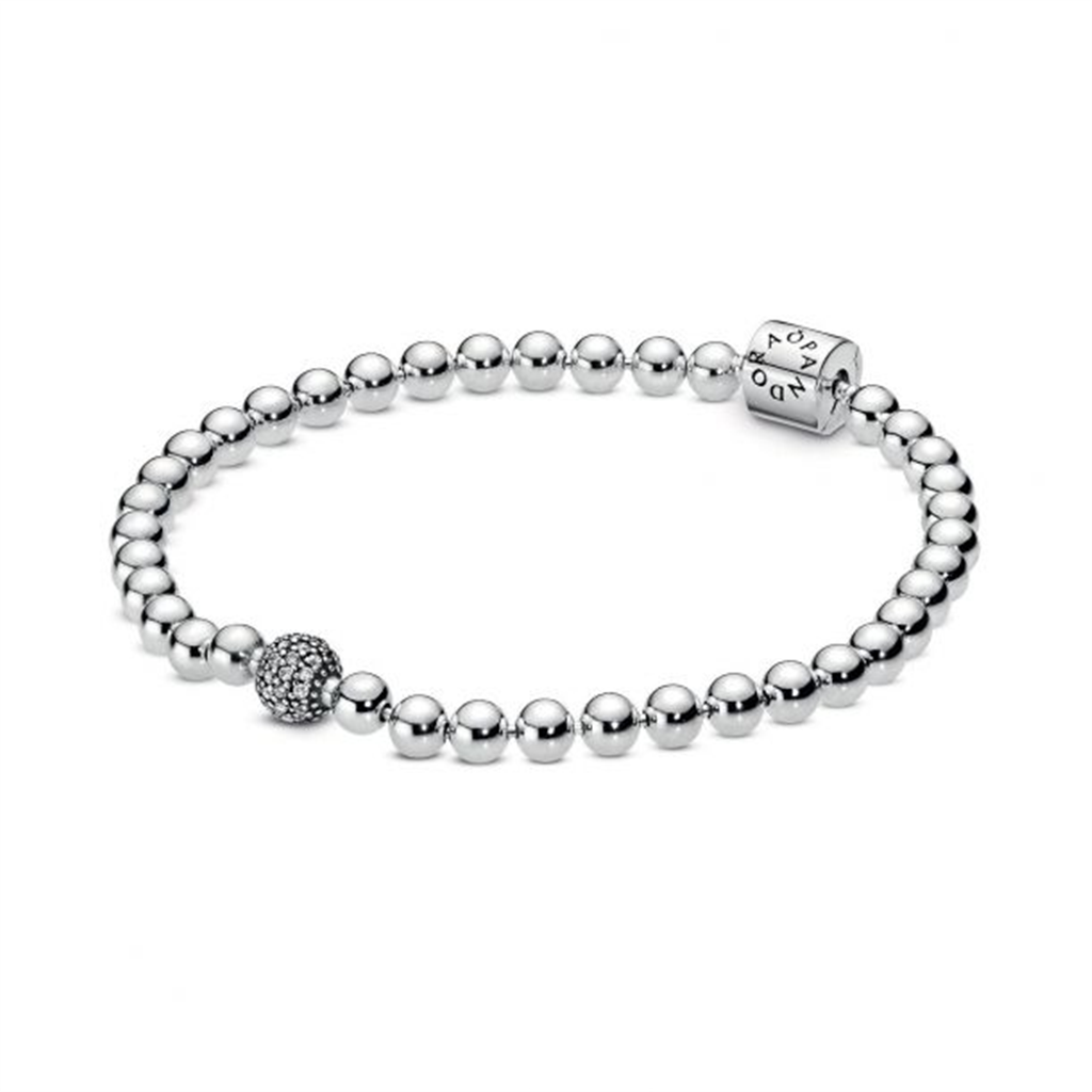 Pandora Signature Beads And Pavé Bracelet Size 21