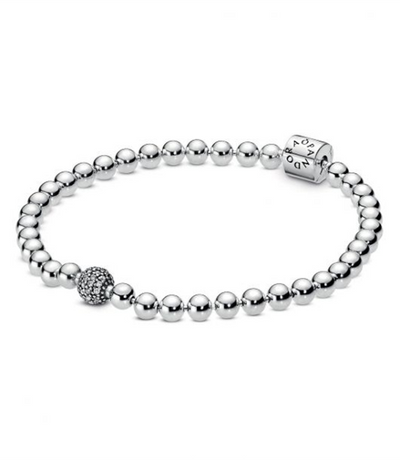 Pandora Signature Beads And Pavé Bracelet Size 21