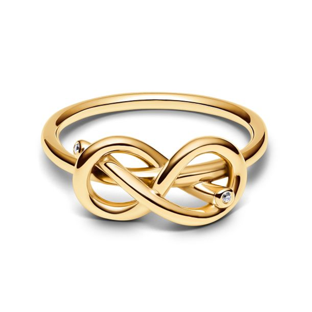 Pandora Moments Infinity Knot Ring Size 6