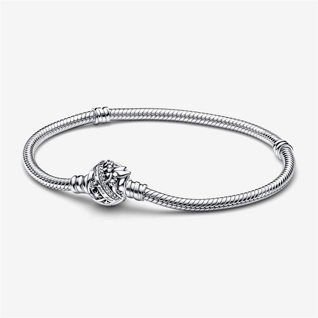 Pandora Disney Tinker Bell Clasp Moments Snake Chain Bracelet Size 19