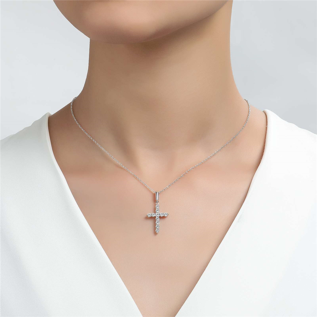 Lafonn 0.55 CTW Simulated Diamond Cross Pendant Necklace