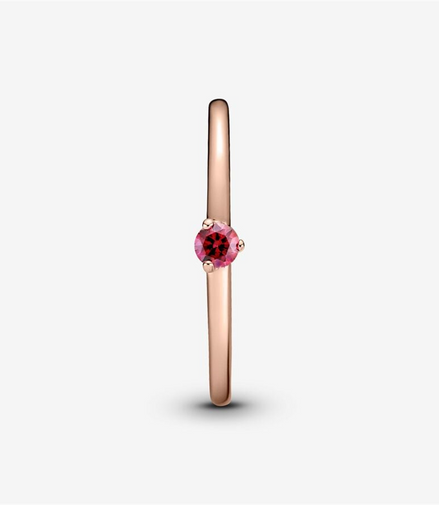 Pandora Timeless Red Solitaire Ring Size 7