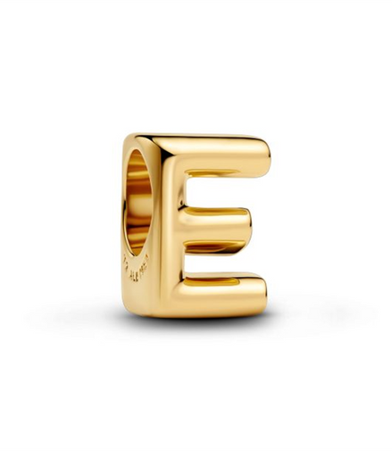 Pandora Letter E Alphabet Gold-Plated Charm