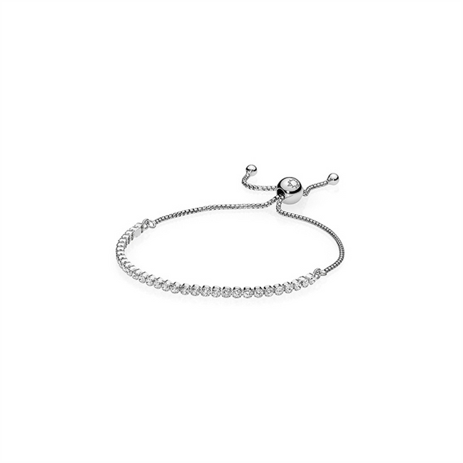 Pandora Sparkling Slider Tennis Bracelet Size 1