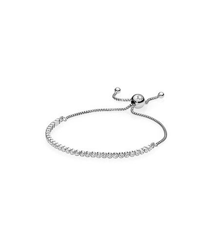 Pandora Sparkling Slider Tennis Bracelet Size 1