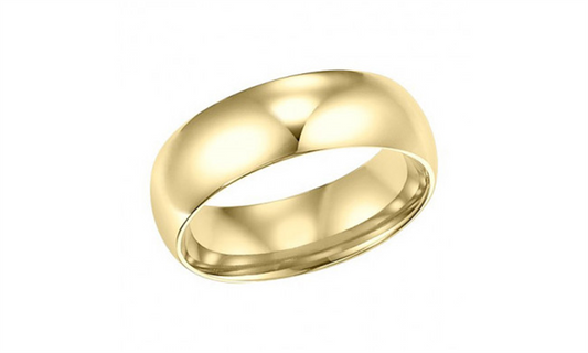 Men's 14K Yellow Gold Comfort Fit Wedding Band Size 10