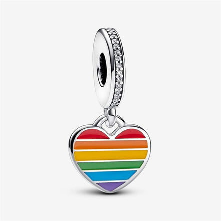 Pandora Moments Pride Rainbow Heart Dangle Charm