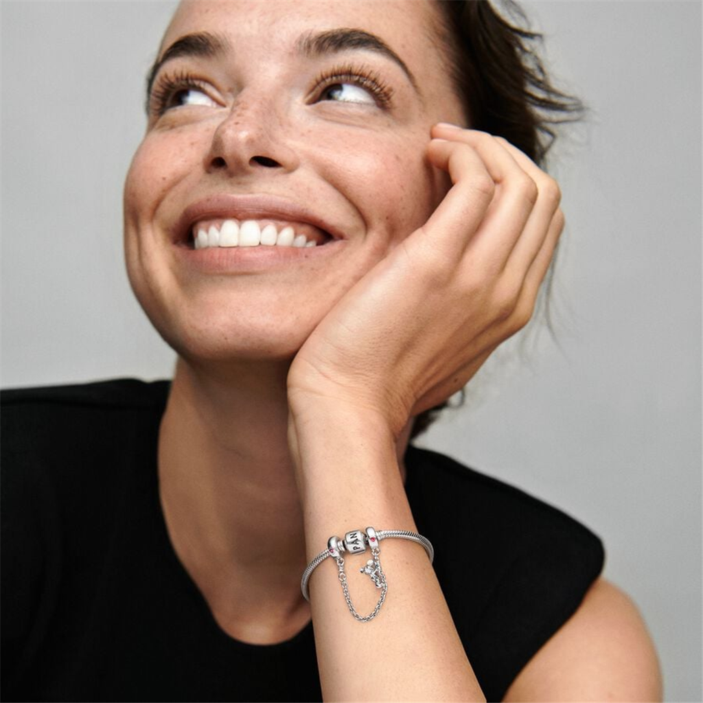 Pandora Disney Climbing Mickey Mouse Safety Chain Charm