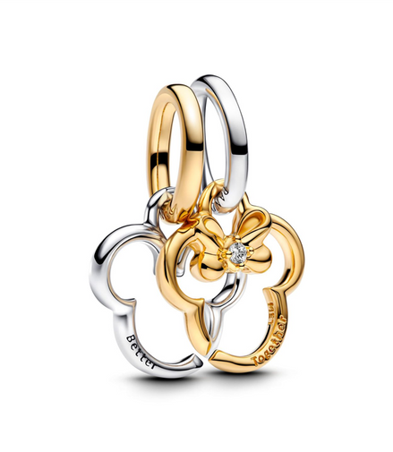 Pandora Disney Mickey Mouse & Minnie Mouse Splittable Dangle Charm