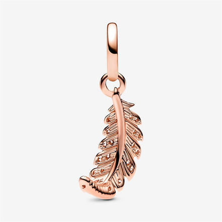 Pandora Moments Floating Curved Feather Dangle Charm