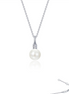 Lafonn 0.11 CTW Simulated Diamond and Cultured Freshwater Pearl Necklace