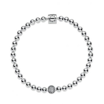 Pandora Signature Beads And Pavé Bracelet Size 21